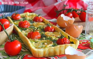 Tarte Epinards, Tomates et Chèvre