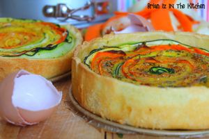 Tarte Rosace Carotte, Courgette & Emmental