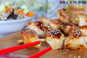 Brochettes de Poulet laquées au Miel & Graines de Sésame - Excellence Bourbon