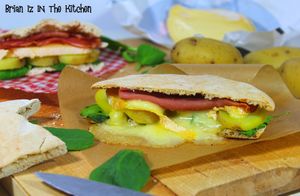 Pita Pommes de Terre, Jambon Cru et Reblochon