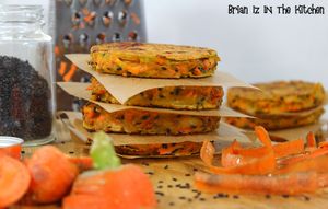 {BatailleFood#28} Galettes de Carotte au Gouda & Graines de Sésame