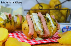 Pommes de Terre Hérisson Jambon Blanc et Bresse Bleu