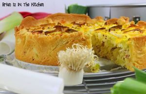 Quiche aux Poireaux, Lardons & Tomme de Brebis