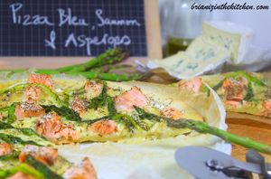 Pizza Bresse Bleu, Saumon & Asperges