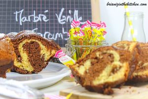 Gâteau Marbré Vanille et Chocolat Carambar