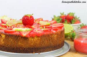 Cheesecake aux Fraises & Citron Vert