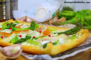 Tarte Feuilletée Asperges, Chèvre, Haddock, Ail & Fines Herbes