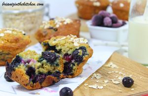 Muffins Myrtilles & Flocons D'Avoine