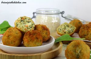 {BatailleFood#37} Arancini Saumon, Epinards & Mozzarella