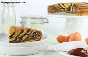Gâteau Zébré Chocolat & Coco {Recette Light}
