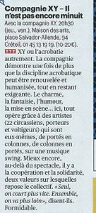 Extrait du Télérama Sortir du 21 janv 2015