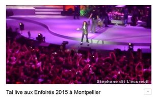 TAL en live chez les Enfoirés 2015 à Montpellier