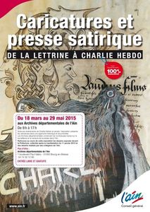 Caricatures et presse satirique : de la lettrine à Charlie Hebdo (exposition dans l'Ain en France)