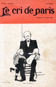 « PERE, UNE HISTOIRE ! » un dessin de Félix Vallotton sur Alfred Dreyfus