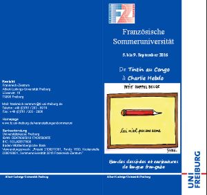 Französische Sommeruniversität, 5-9 septembre 2016