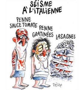 "Séisme à l'italienne : les caricatures de Charlie qui enflamment l'Italie" : à lire sur le site ActuaLitté