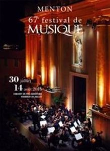 Le concert d’ouverture du 67e Festival de Musique de Menton aura lieu samedi 3o juillet à 21h30, sur le parvis de la Basilique Saint-Michel Archange.