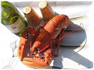 Cassolette de homard et sabayon au vin blanc