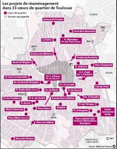 Les 33 «cœurs de quartiers» qui vont changer de look d'ici 2020