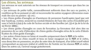 Les gros chiens sont autorisés dans le métro et le RER