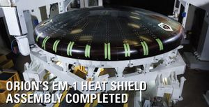 Assemblage de la structure du bouclier thermique pour la mission EM-1 terminé