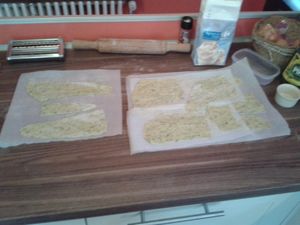 Pâtes fraîches à la coriandre.