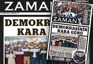 ON NE PEUT PAS DIRE QUE L'INFO A TENU LA UNE LONGTEMPS. NOS LEADERS EUROPÉENS "S'INQUIÈTENT" ET L'ALLEMAGNE RAPPELLE AU RESPECT DU DROIT DE MANIFESTER. ERDOGAN DOIT BIEN RIGOLER ASSURÉ QU'IL EST À PRÉSENT DE POUVOIR CONTINUER SA RÉPRESSION EN TOUTE TRANQUILITÉ.