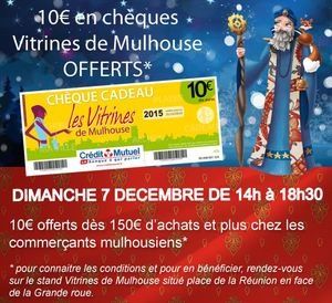Dimanche 7 décembre : 10 € offerts dès 150 € d'achats