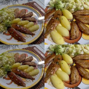 Assiette aux deux sardines