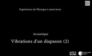 Vibration d'un diapason (2) - Unisciel