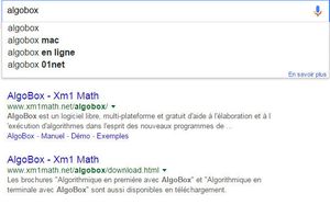 Téléchargement du logiciel AlgoBox (Figure 1)