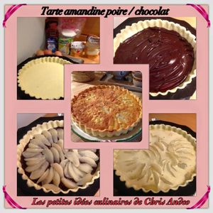 Tarte amandine poire / chocolat