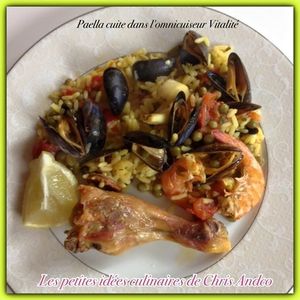 Paella cuite dans l'Omnicuiseur