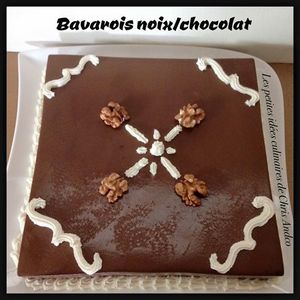 Bavarois aux noix et chocolat