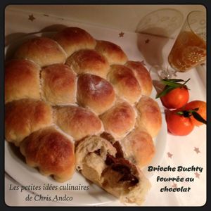 Brioche Buchty fourrée au chocolat
