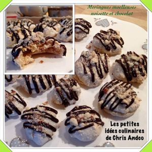 Meringues moelleuses noisette et chocolat