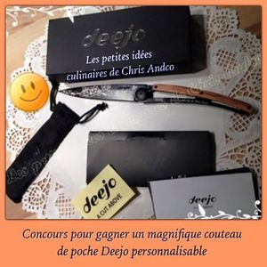 Concours pour gagner un magnifique couteau personnalisable Deejo