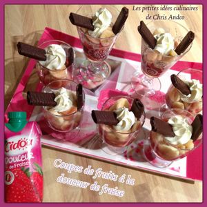 Coupes de fruits à la douceur de fraise