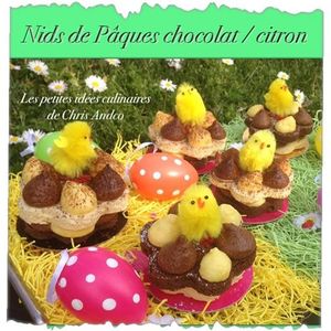 Nids de Pâques chocolat et citron