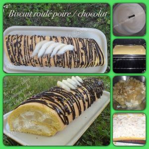 Biscuit roulé poires chocolat