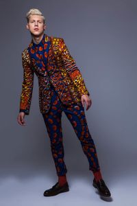 Costume en tissu imprimé wax