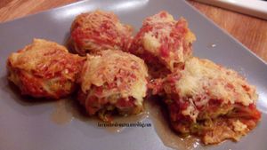 les choux farcis au bœuf sur lit de sauce tomate