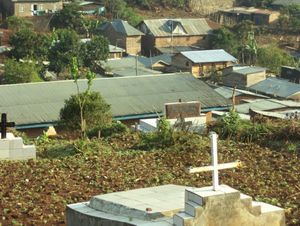 Vue de quelques maisons construites dans les cimétières Ruzizi / Photo par Bahati Kusinza
