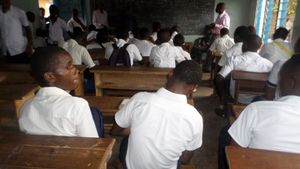 Elèves dans une école te Bukavu