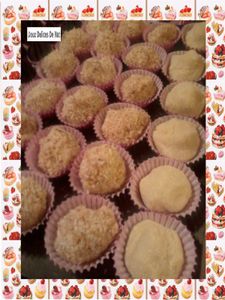 Boules coco au chocolat blanc et rhum :