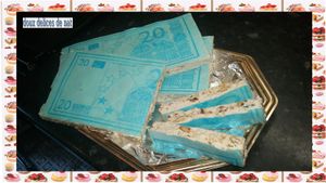 Nougat tendre aux amandes grillées et pralin :