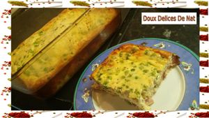 Clafoutis au jambon / petits pois :