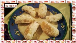 Cornes de gazelle aux amandes , citron et chocolat blanc :