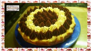 Tarte amandine et sa ganache de chocolat :