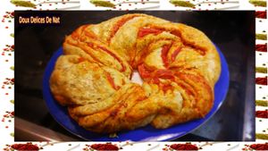 Couronne tressée façon pizza :